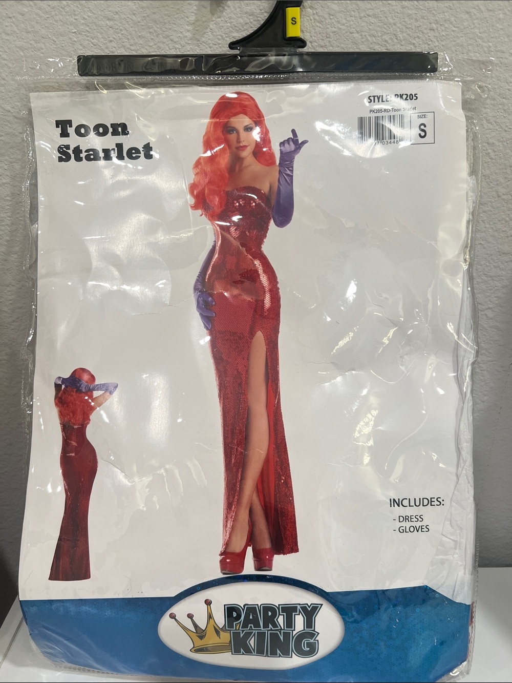 Toon Starlet Red Sequin Dress with Gloves